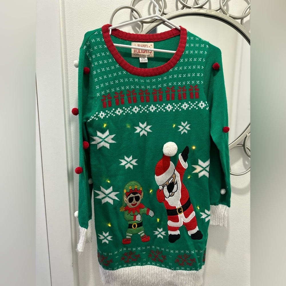 Urban Heritage Festive Green Kids Sweater